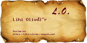 Lihi Olivér névjegykártya