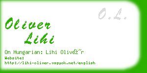 oliver lihi business card